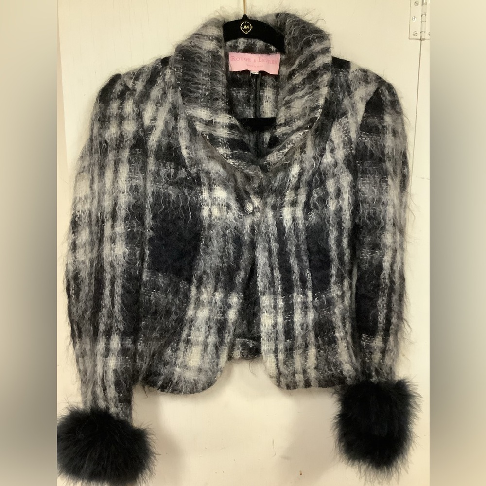 Rouge à Levres Mohair and Feather Jacket